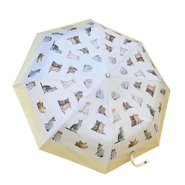 ネコ柄　晴雨兼用折り畳み傘